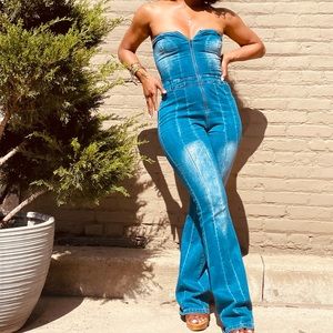 Denim Romper. Jumpsuit